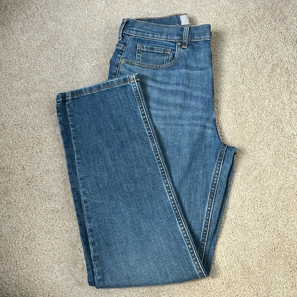 High waist straight leg jeans